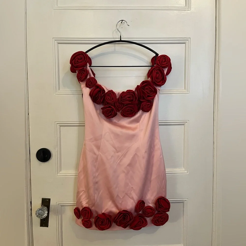 Atoir The Rosalie Mini Dress in Pink & Red - Picture 4 of 8